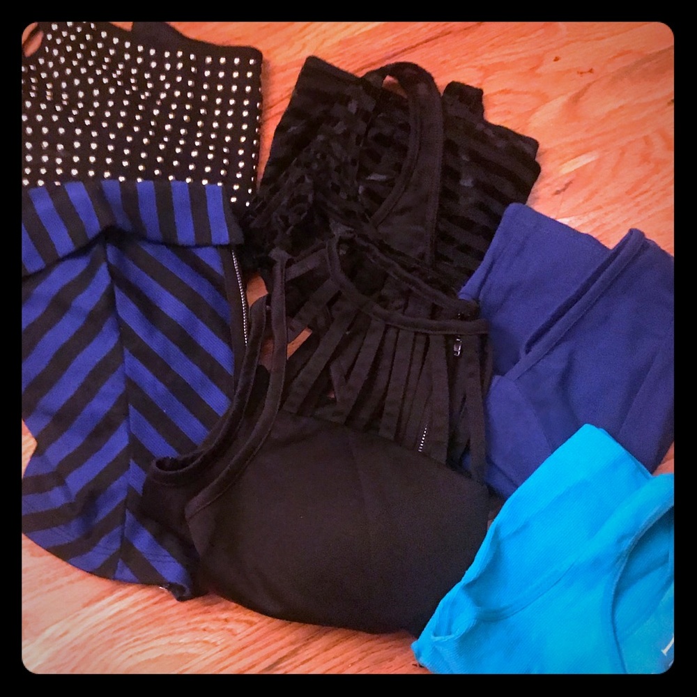 Variety lot of 6 Crop Tops ; size Small